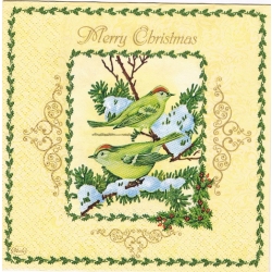 Serwetka -388-   choinka , ptaszki